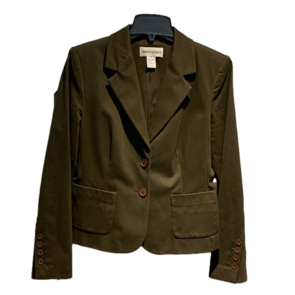 Bloomingdale’s Army Color Blazer Jacket - Picture 1 of 5